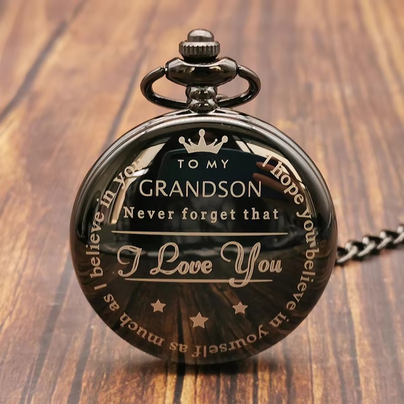 Creativity New To My Son Quartz Pocket Watch Retro Pendant Necklace Best Gift For Son Souvenir Watch Fob Chain