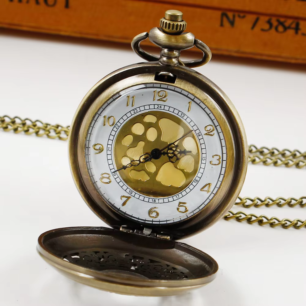 Quartz Pocket Watch Necklace High Quality Vintage Pendant Mens Fob Watches Gifts with Chain