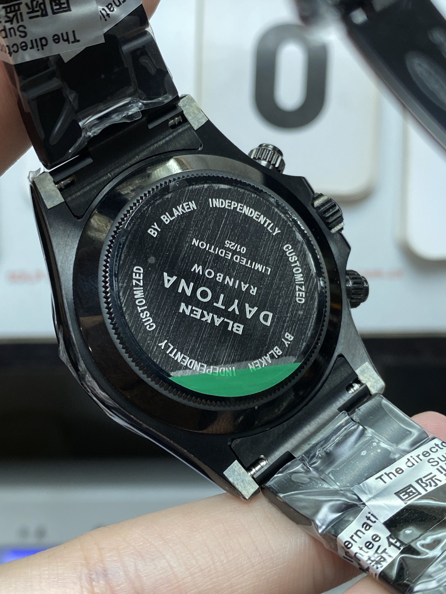 Rolex Daytona series BLAKEN modify all black chrome Case 40mm size.