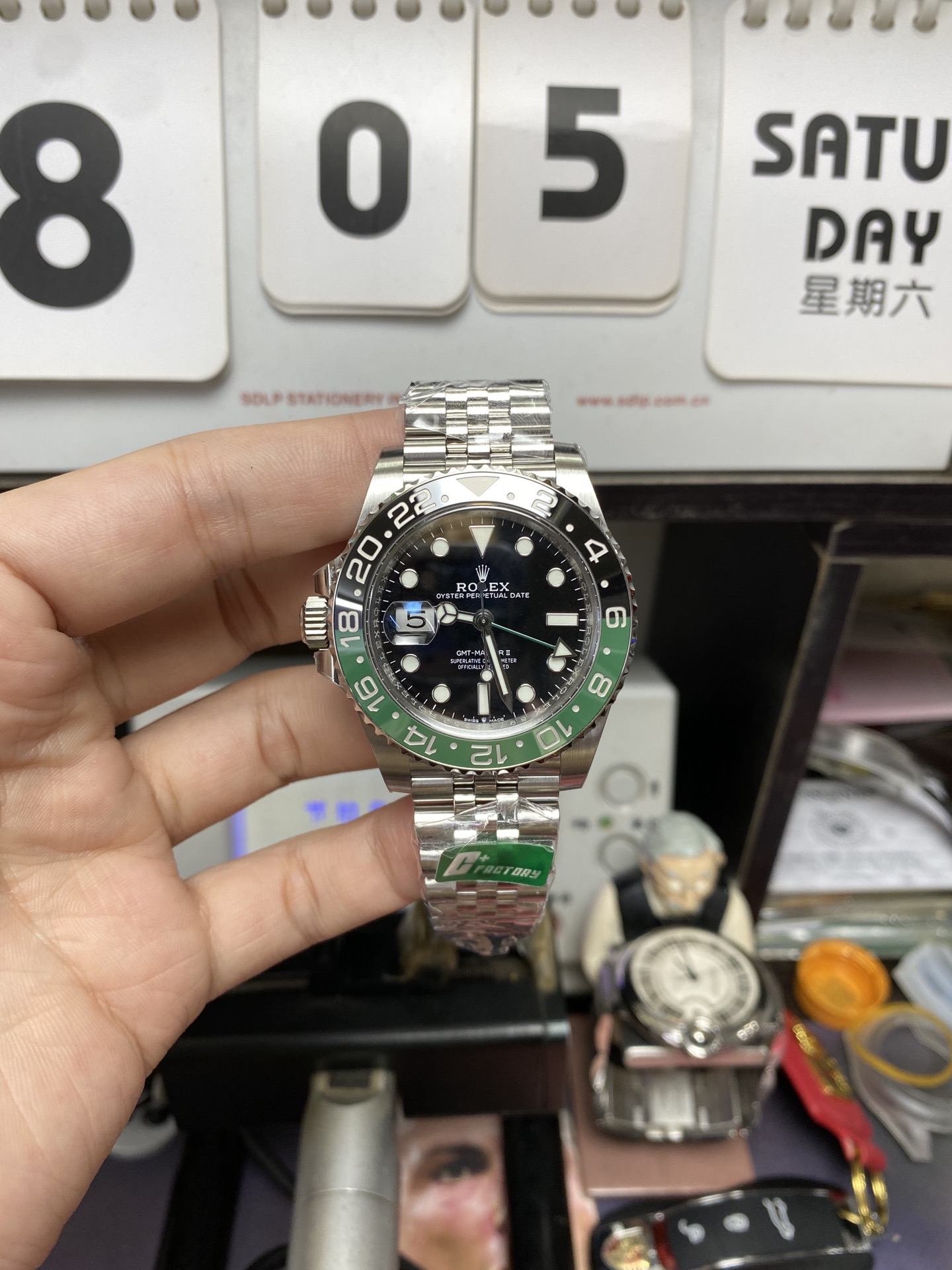 Rolex GMT-Master II series m126720vtnr-0002, Black-Green Bezel