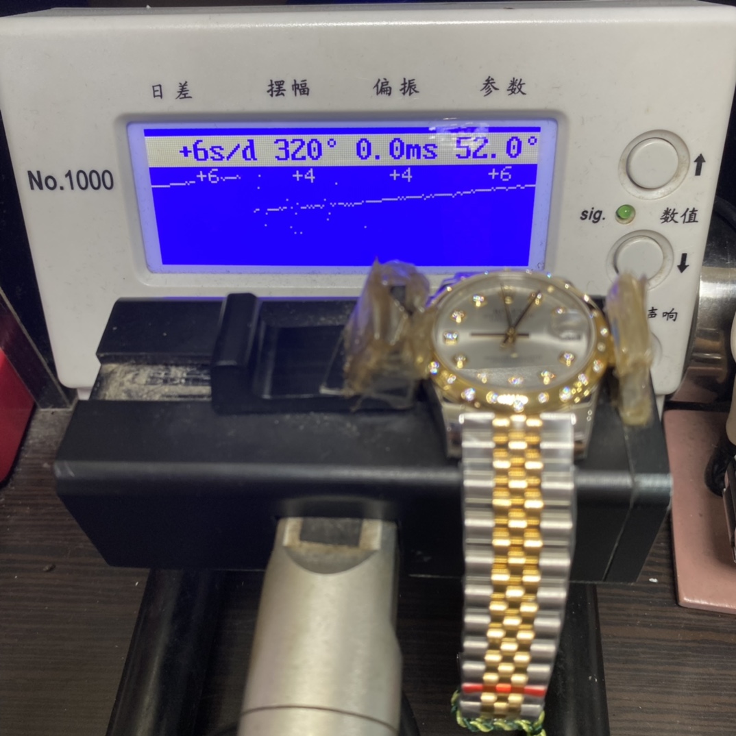 Rolex Datejust Series 178343-63163, Two-Tone Gold Case Silver Dial with Diamond Hour Markers Round Arched Bezel Set with Diamonds, 31mm Size, Five-Link Steel Bracelet.