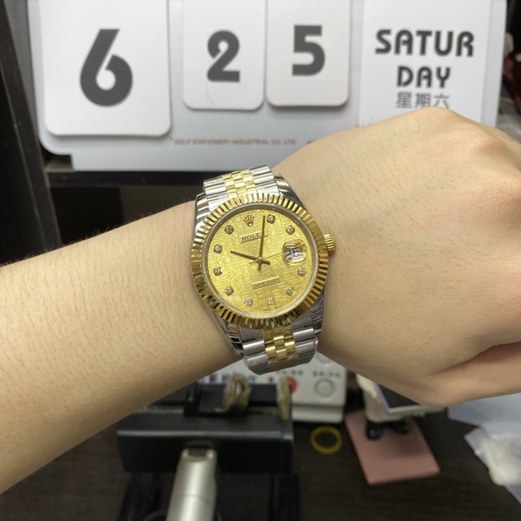 Rolex Datejust series Computer grain DIAL, gold brezel  , 41mm size,