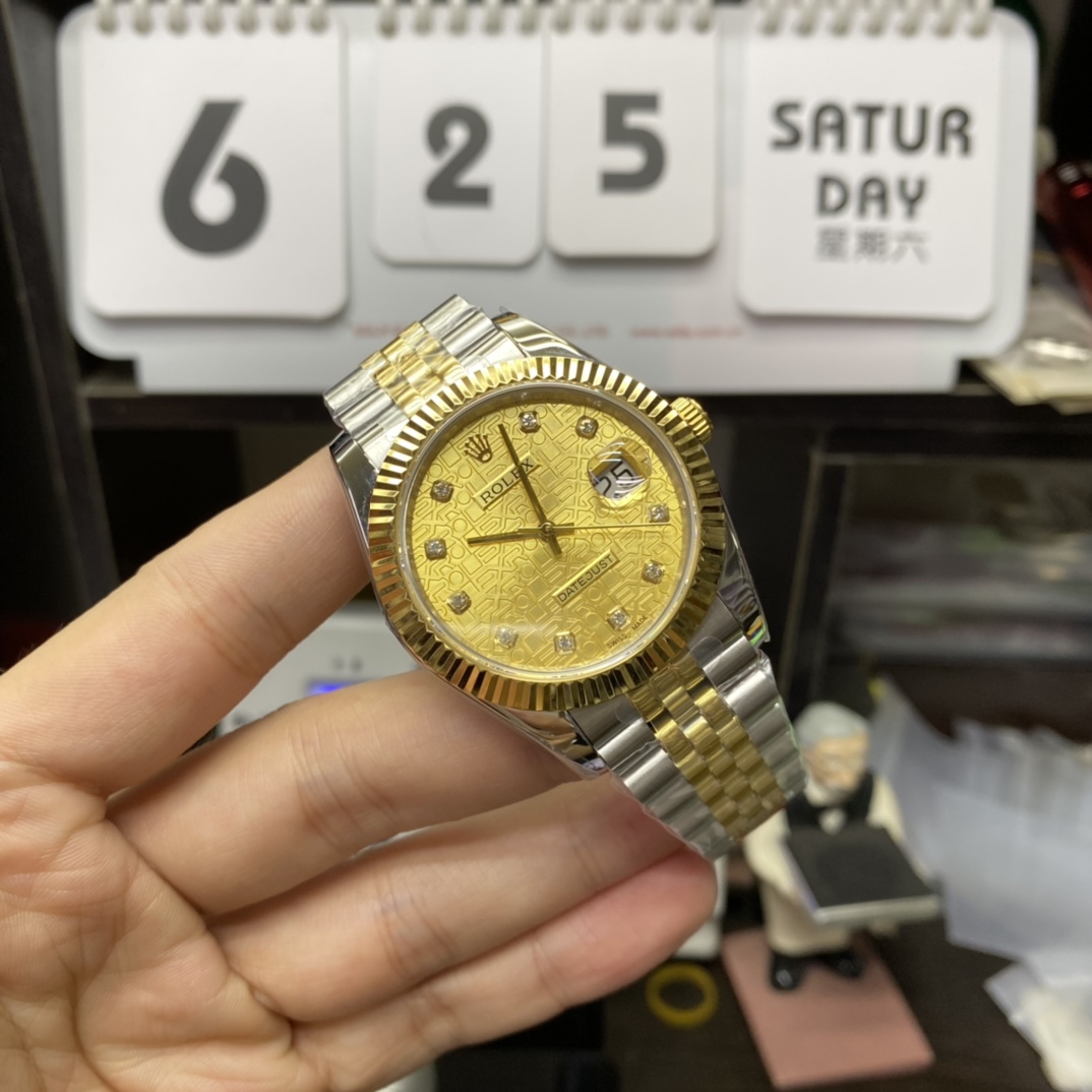 Rolex Datejust series Computer grain DIAL, gold brezel  , 41mm size,