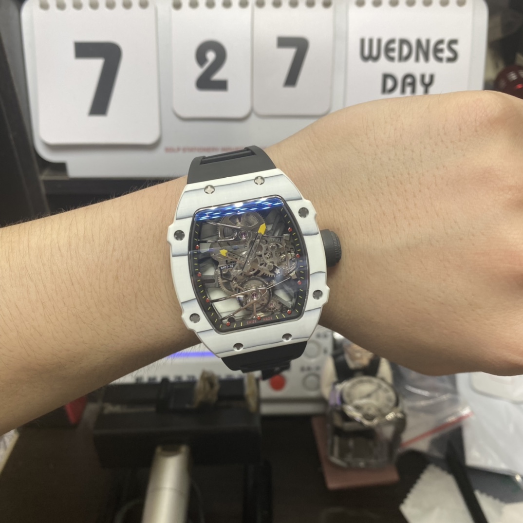 Richard Mille Men's Collection series RM27-02, Sapphire Crystal Nylon Strap and Titanium Buckle, 47.77×39.7 size.