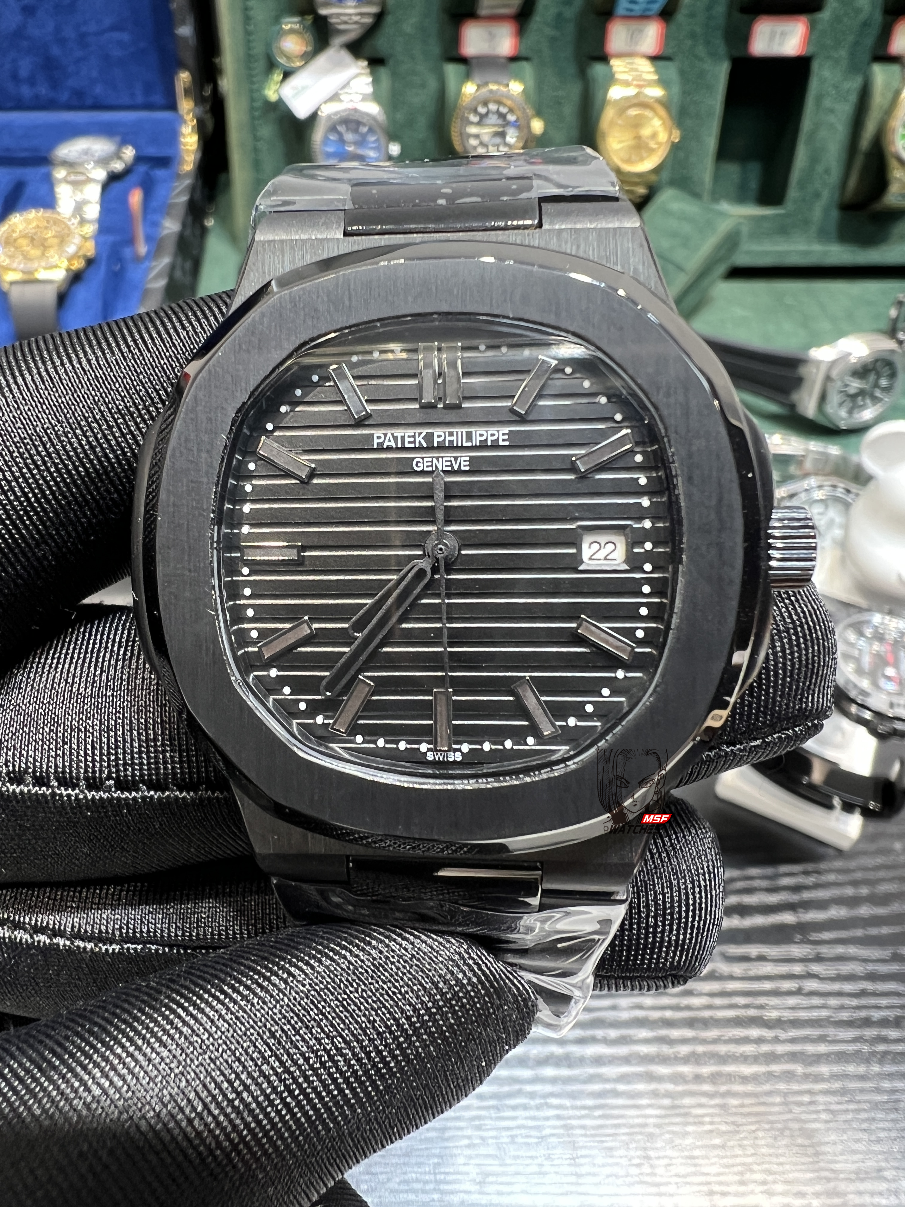 Patek Philippe Nautilus series 5711 all black case BLAKEN modify of