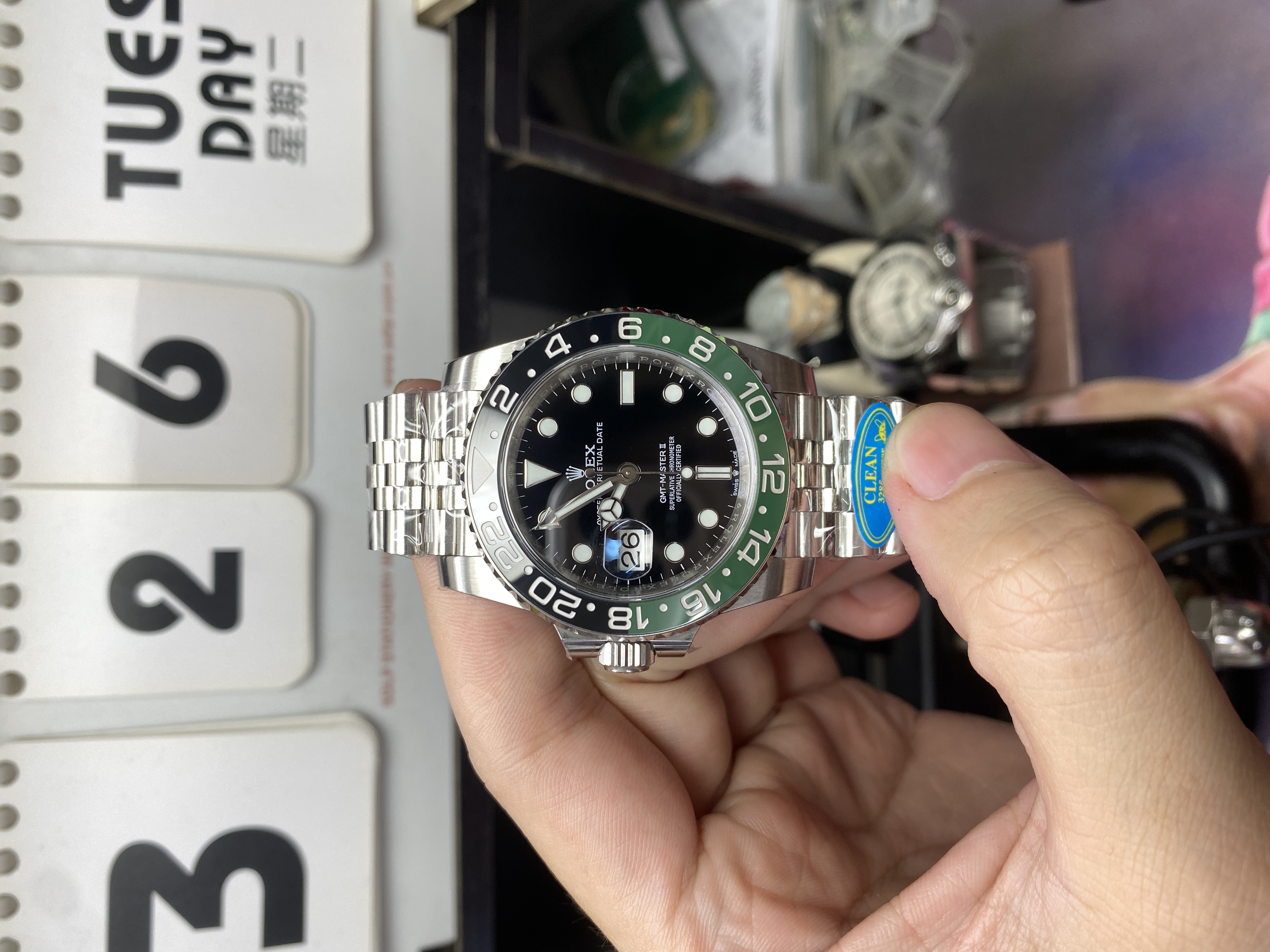 Rolex GMT-Master II Series watch model m126720vtnr-0002 (left-handed